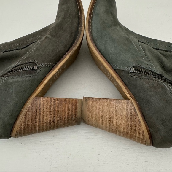 Rebels Stomp Gray Leather Western Booties Ankle Boots Size 8 - Picture 8 of 15